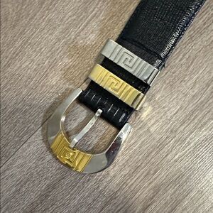 Gianni Versace Vintage Gold and Silver Tone belt Size 32
